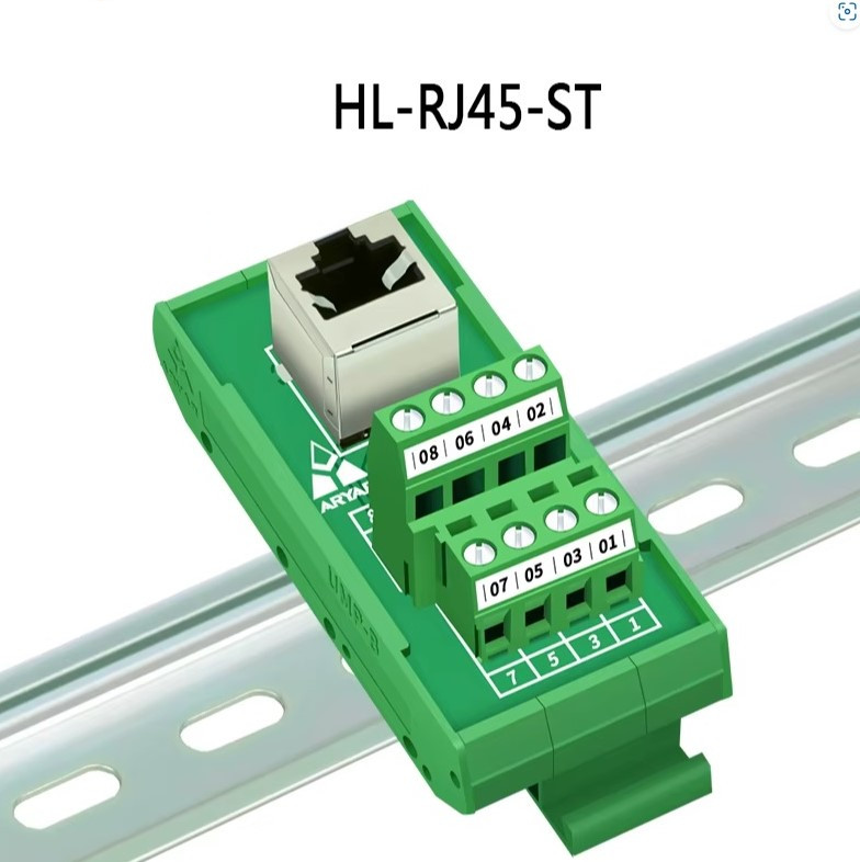 Вертикальный разветвитель для RJ45 с монтажом на Din-рейку