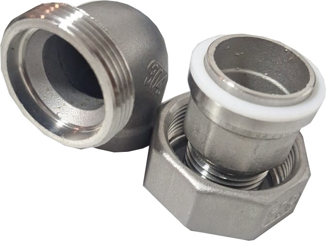 Американка угловая вн 1/2 нар 1/2 из нержавеющей стали AISI 304