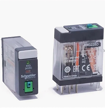 Реле Schneider 2 контакта RXG22BD 24VDC