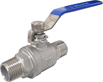 Кран шаровый нар 1/2 -  нар 1/2 нержавеющая сталь AISI 304 