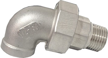 Американка угловая вн 1/2 нар 1/2 из нержавеющей стали AISI 304