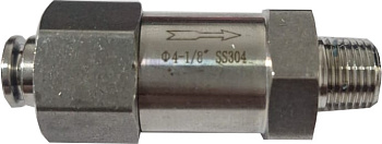 Обратный клапан 1/8 быстросъем 4мм